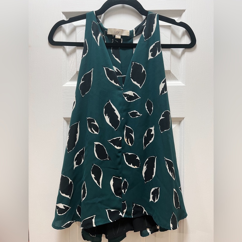 LOFT | green tank blouse